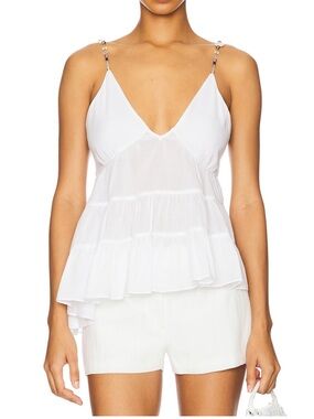 Revolve Azeeza Viola Top White NWT